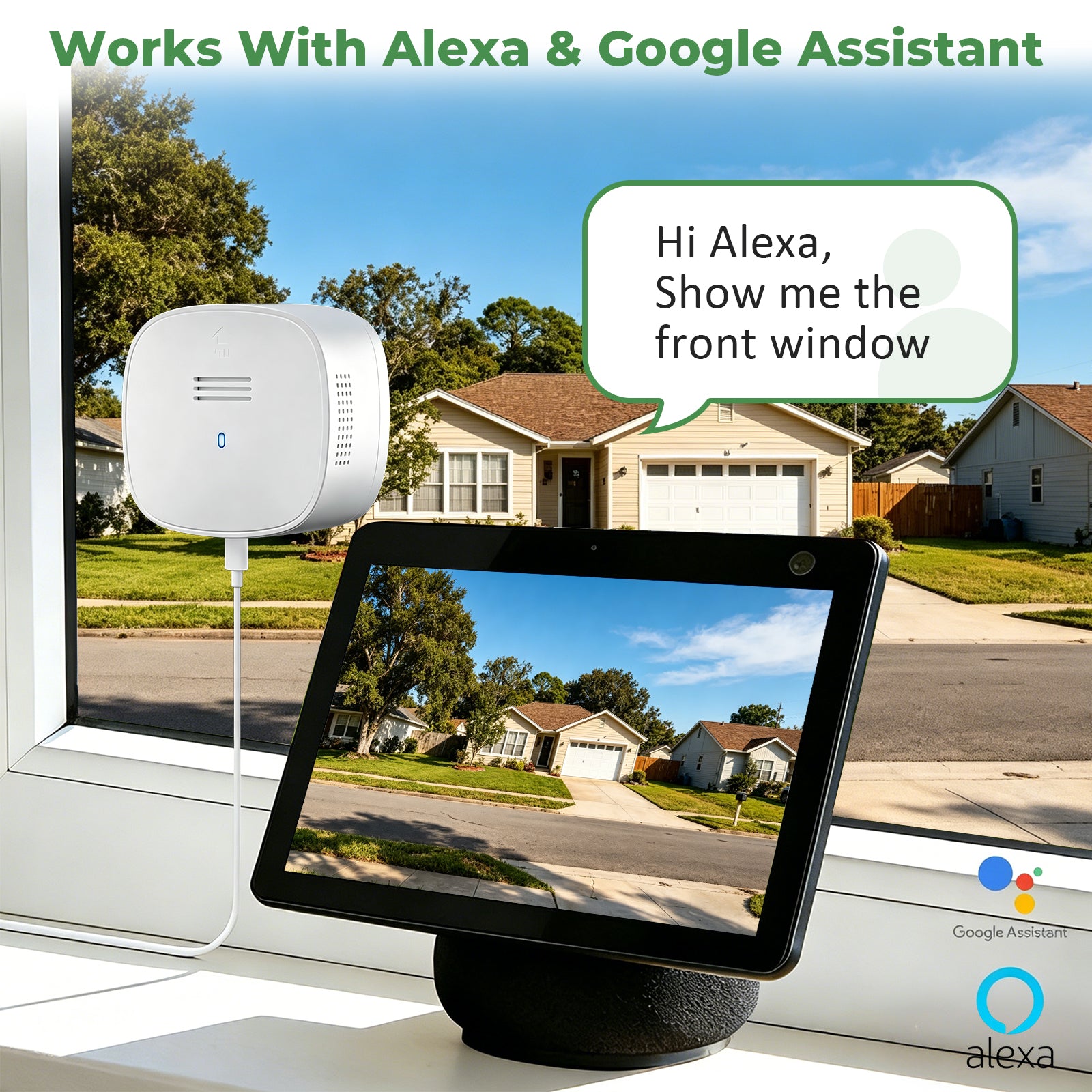 3K 5MP Window Camera, SpectraVivid AI Color Night Vision Window Cameras for Home Security, 2.4G&5G WiFi, Person & Motion Detection Siren, Two-Way Audio, 24/7 Recording, Easy Quick Install Indoor Glass